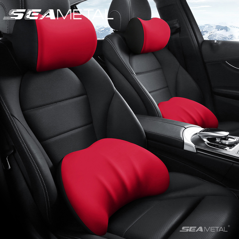 Memory Foam Car Neck Pillow Lumbar Support - SEAMETAL poduszka zagłówka samochodu ergonomia podparcie