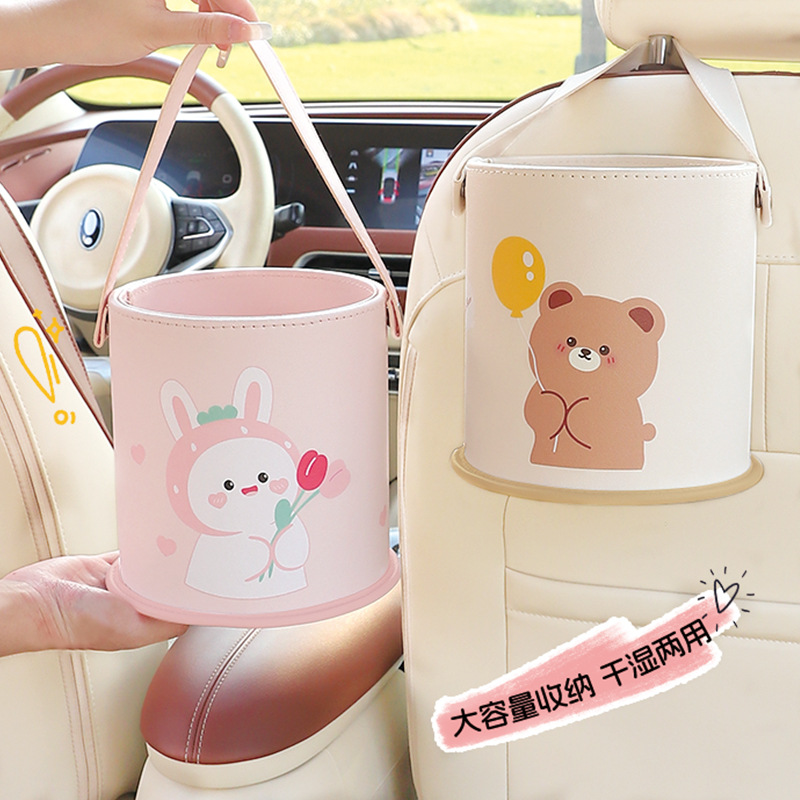 Kosz na śmieci do samochodu, k – Waterproof Car Trash Can With Lid recenzja i cena