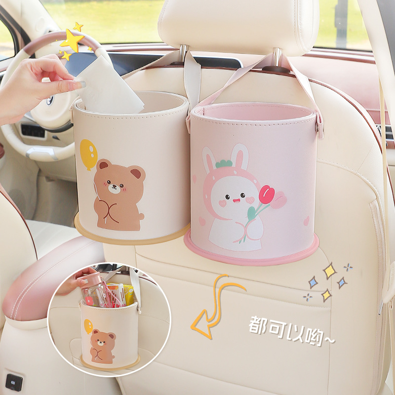 Kosz na śmieci do samochodu, k – Waterproof Car Trash Can With Lid recenzja i cena