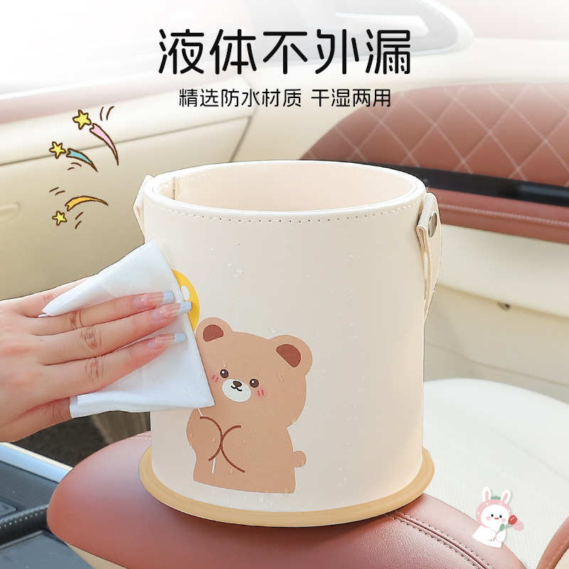 Kosz na śmieci do samochodu, k – Waterproof Car Trash Can With Lid recenzja i cena