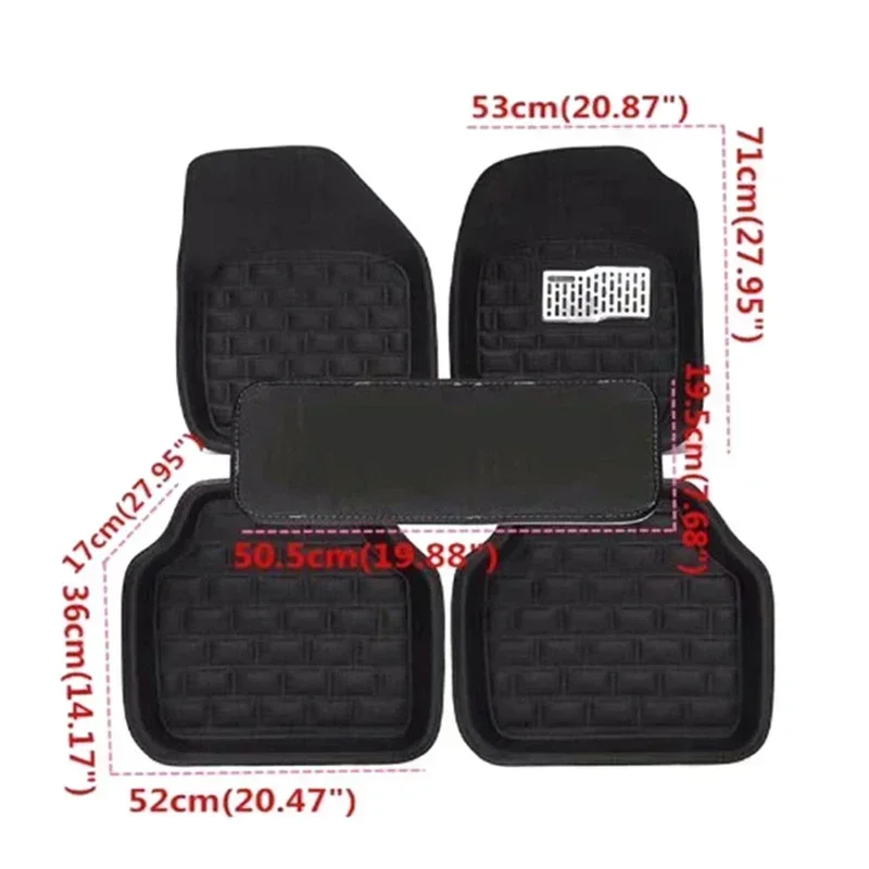 5 szt. Wysokiej jakości, łatwe – Car Floor Mats Universal Waterproof Leather recenzja i cena