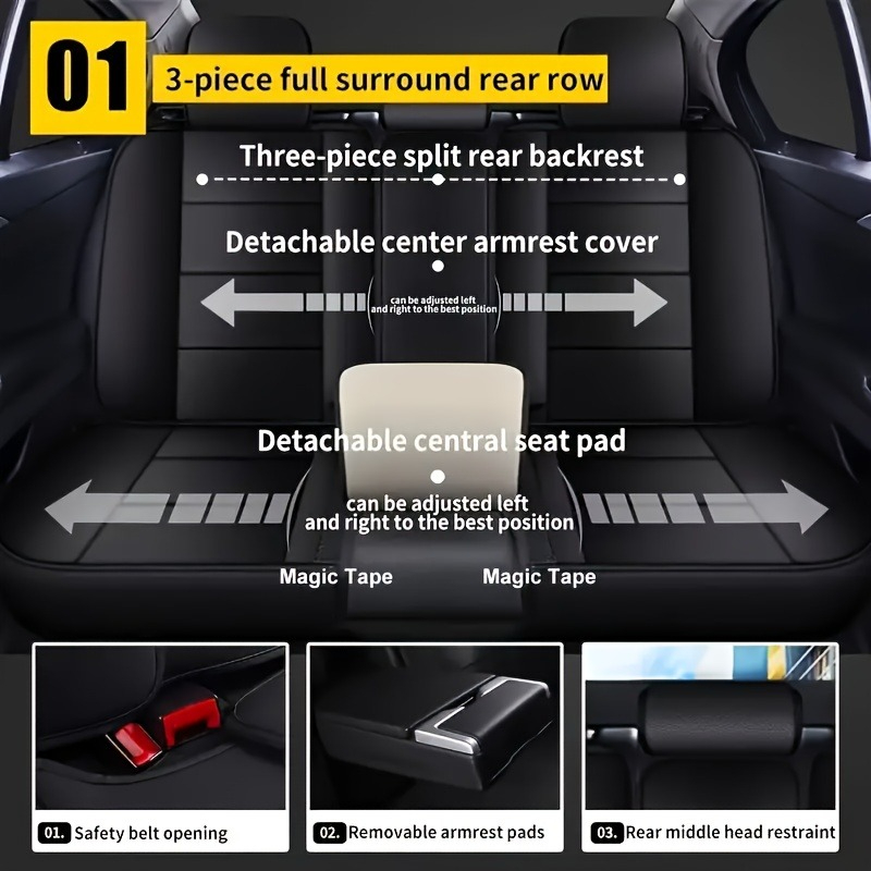 Pokrowce na siedzenia samochod – Leather Car Seat Covers Full Set Universal recenzja i cena