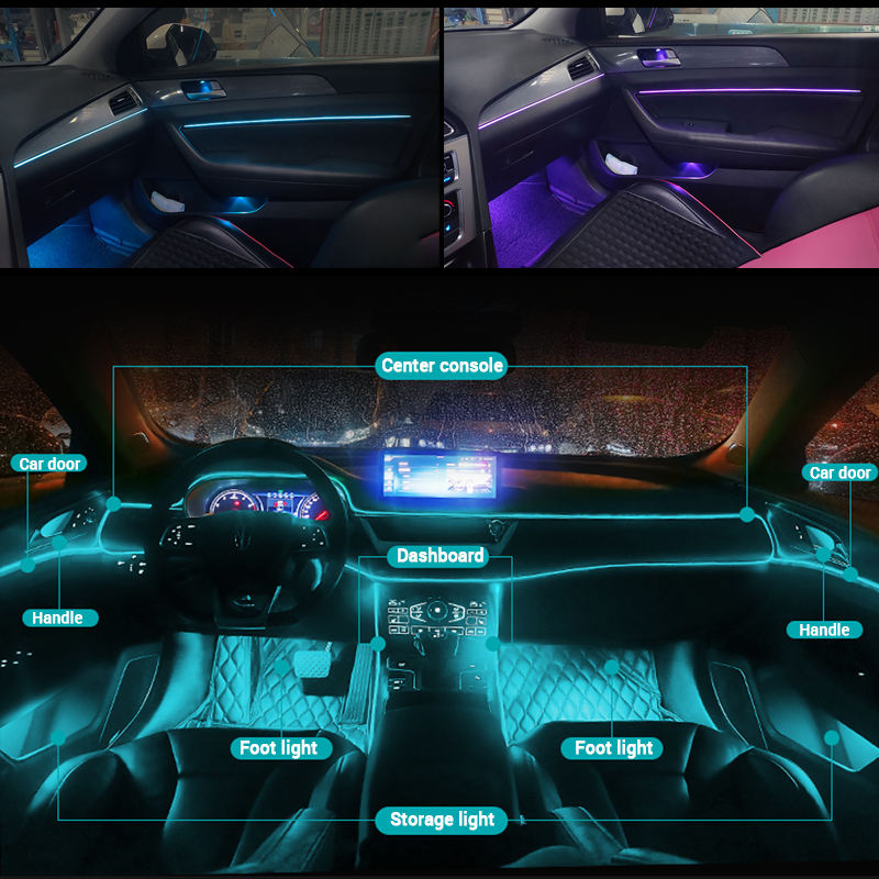 LED-owe oświetlenie ambientowe – Led Ambient Interior Car Lights App Control recenzja i cena