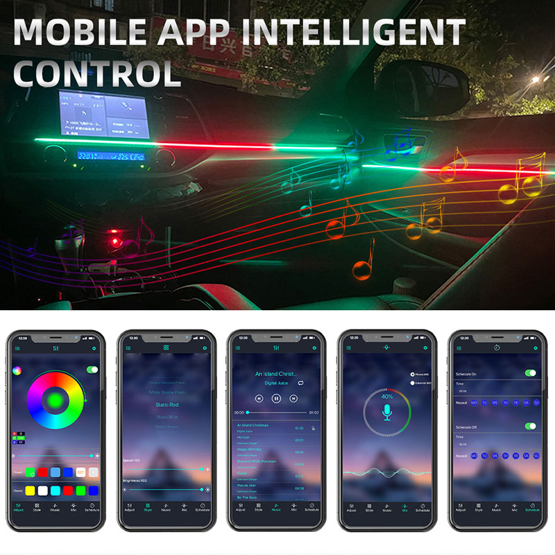 LED-owe oświetlenie ambientowe – Led Ambient Interior Car Lights App Control recenzja i cena