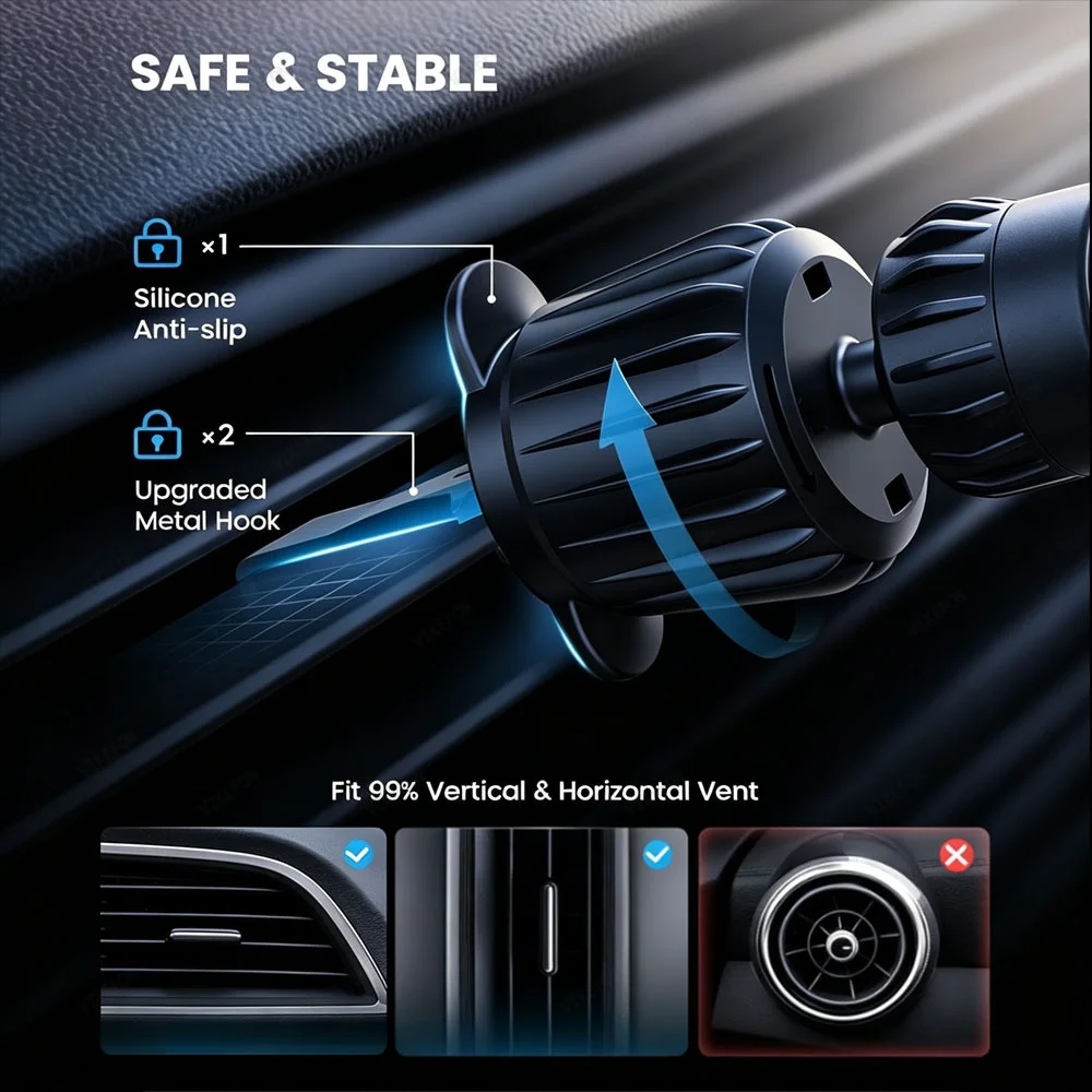 Magnetyczna ładowarka bezprzew – Magnetic Phone Holder For Car Vent recenzja i cena